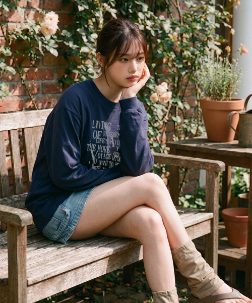 VANNWORKS（バンワークス）の「BALANCE TYPO ロングスリーブ (VLS0074) ネイビー（Tシャツ/カットソー・レディース・その他・SMALL/MEDIUM/LARGE/X-LARGE/XX-LARGE）」の5枚目の写真