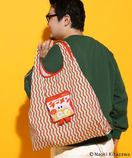 niko and...(ニコアンド)の「【おれたち袋麺】エコバッグ(エコバッグ/サブバッグ・レディース・イエロー/レッド・0)」の3枚目の写真