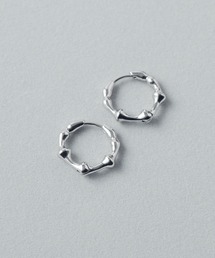 リップル ライン フープ ワンタッチ ピアス