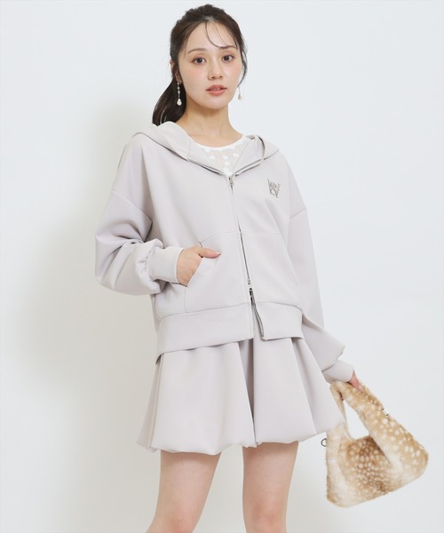 WILLSELECTION(ウィルセレクション)の「【セットアップ対応】ロゴ刺繍オーバーサイズフーディ(その他アウター・レディース・ピンク/ブルー/ブラック/グレー・FREE)」の15枚目の写真