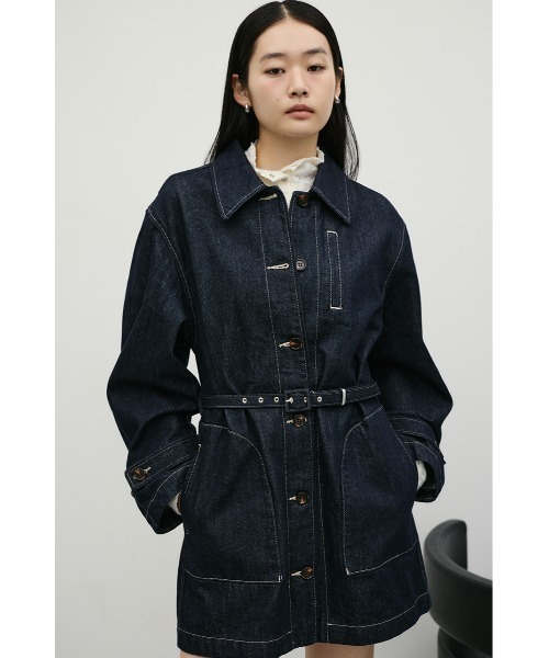 STYLEMIXER(スタイルミキサー)の「デニムカバーオールミニワンピース(ワンピース・レディース・インディゴブルー・MEDIUM/SMALL)」の2枚目の写真