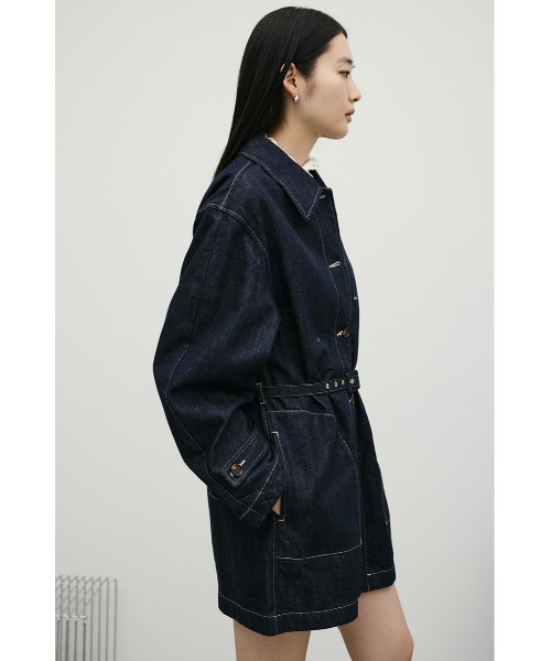 STYLEMIXER(スタイルミキサー)の「デニムカバーオールミニワンピース(ワンピース・レディース・インディゴブルー・MEDIUM/SMALL)」の6枚目の写真