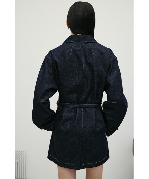 STYLEMIXER(スタイルミキサー)の「デニムカバーオールミニワンピース(ワンピース・レディース・インディゴブルー・MEDIUM/SMALL)」の7枚目の写真