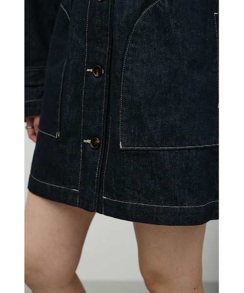 STYLEMIXER(スタイルミキサー)の「デニムカバーオールミニワンピース(ワンピース・レディース・インディゴブルー・MEDIUM/SMALL)」の11枚目の写真