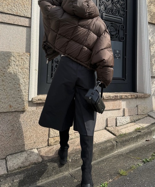 WILLFULLY（ウィルフリー）の「front tuck midi length flare PT（その他パンツ・レディース・ブルー/タン/ブラック・FREE）」の14枚目の写真