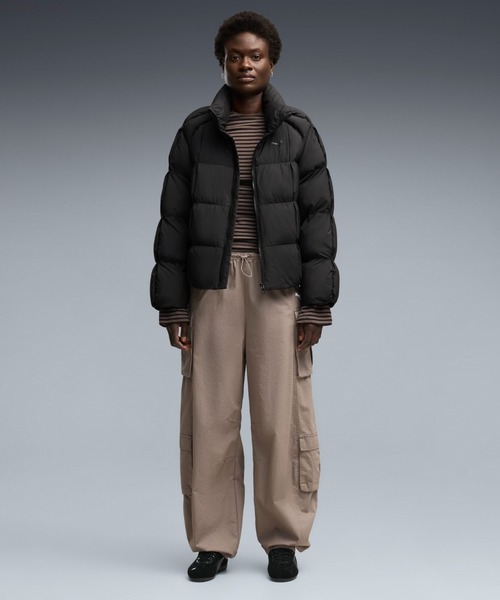 PUMA(プーマ)の「PUMA プーマ ウィメンズ ESS リラックス バレル リップストップ カーゴ スラ(その他パンツ・レディース・グレー/ブラック・SMALL/X-LARGE/LARGE/MEDIUM)」の1枚目の写真
