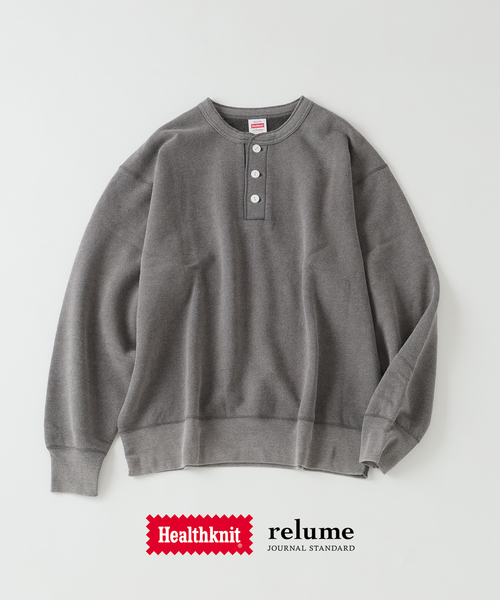 Healthknit(ヘルスニット)の「Healthknit / ヘルスニット 別注 ヴィンテージ ヘンリーネック スウェット(スウェット・メンズ・ブラック系その他/ブラウン/ライトグレー/ネイビー/ホワイト系その他・LARGE/MEDIUM)」の1枚目の写真