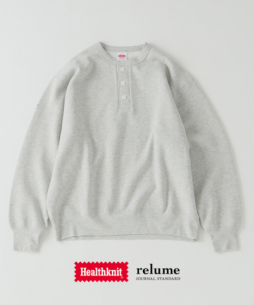 Healthknit(ヘルスニット)の「Healthknit / ヘルスニット 別注 ヴィンテージ ヘンリーネック スウェット(スウェット・メンズ・ブラック系その他/ブラウン/ライトグレー/ネイビー/ホワイト系その他・LARGE/MEDIUM)」の3枚目の写真