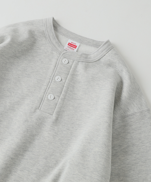 Healthknit(ヘルスニット)の「Healthknit / ヘルスニット 別注 ヴィンテージ ヘンリーネック スウェット(スウェット・メンズ・ブラック系その他/ブラウン/ライトグレー/ネイビー/ホワイト系その他・LARGE/MEDIUM)」の8枚目の写真