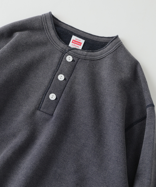 Healthknit(ヘルスニット)の「Healthknit / ヘルスニット 別注 ヴィンテージ ヘンリーネック スウェット(スウェット・メンズ・ブラック系その他/ブラウン/ライトグレー/ネイビー/ホワイト系その他・LARGE/MEDIUM)」の11枚目の写真