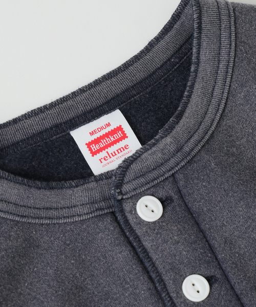 Healthknit(ヘルスニット)の「Healthknit / ヘルスニット 別注 ヴィンテージ ヘンリーネック スウェット(スウェット・メンズ・ブラック系その他/ブラウン/ライトグレー/ネイビー/ホワイト系その他・LARGE/MEDIUM)」の12枚目の写真