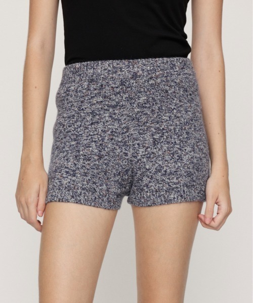 SLY(スライ)の「MULTI COLAR KNIT S/PT マルチカラーニットショートパンツ 秋服(スラックス・レディース・ブラック系その他2/ブルー系その他・FREE)」の2枚目の写真
