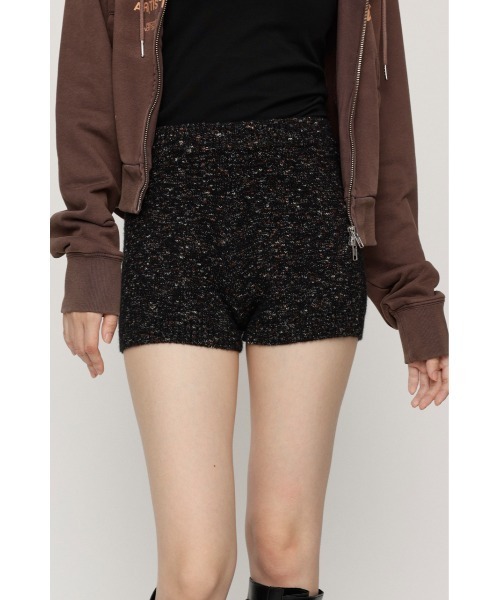 SLY(スライ)の「MULTI COLAR KNIT S/PT マルチカラーニットショートパンツ 秋服(スラックス・レディース・ブラック系その他2/ブルー系その他・FREE)」の5枚目の写真
