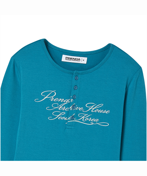 PRENDA(プレンダ)の「ARCHIVE ATELIER レイヤード長袖 アクアブルー(Tシャツ/カットソー・レディース・その他・FREE)」の6枚目の写真