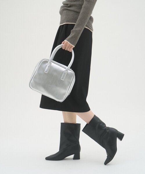 CIAOPANIC TYPY(チャオパニックティピー)の「:【ZOZO限定】復刻!エナメルボストンBAG(ショルダーバッグ・レディース・ブラック/ブラウン/シルバー・ONE SIZE)」の15枚目の写真