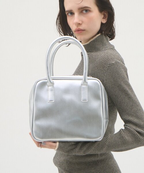 CIAOPANIC TYPY(チャオパニックティピー)の「:【ZOZO限定】復刻!エナメルボストンBAG(ショルダーバッグ・レディース・ブラック/ブラウン/シルバー・ONE SIZE)」の16枚目の写真