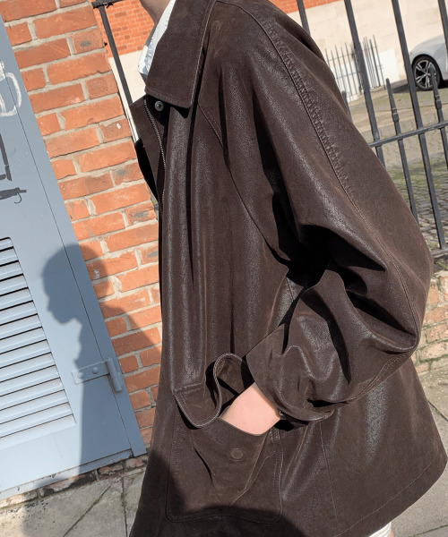 haag(ヘイグ)の「a washed leather jacket (espresso)(ライダースジャケット・レディース・その他・FREE)」の8枚目の写真
