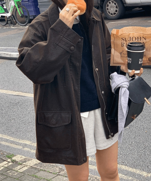 haag(ヘイグ)の「a washed leather jacket (espresso)(ライダースジャケット・レディース・その他・FREE)」の14枚目の写真