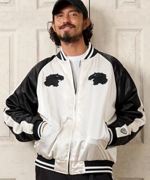 No Rain No Rainbow（ノーレインノーレインボー）の「mj11912- souvenir jacket サテンスカジャン(NR26W-01)（スカジャン）」