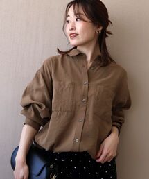 le.coeur blanc（ルクールブラン）の「裾ドロストレギュラーカラーシャツ（シャツ/ブラウス）」