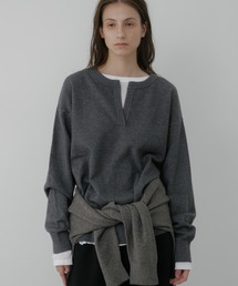 a lit r（ア リトル）の「Henry Neck Knit（ニット/セーター）」