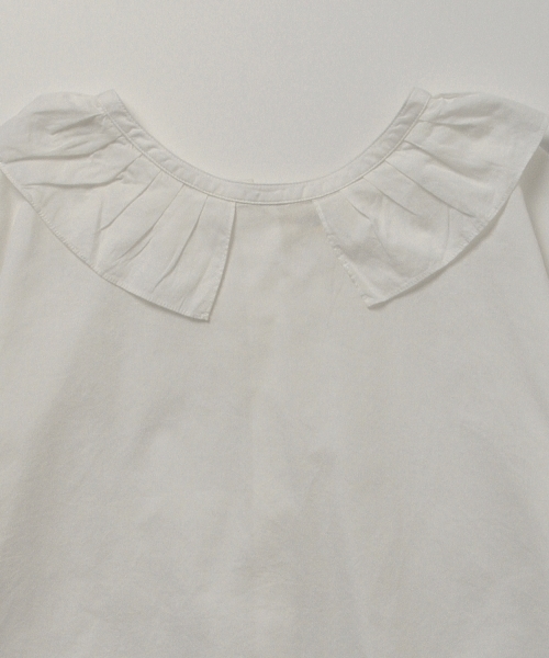BEAMS BOY（ビームスボーイ）の「BEAMS BOY / コットンリネン フリル衿 ショートスリーブ（シャツ/ブラウス・レディース・ホワイト/ブルー/ネイビー・ONE SIZE）」の21枚目の写真