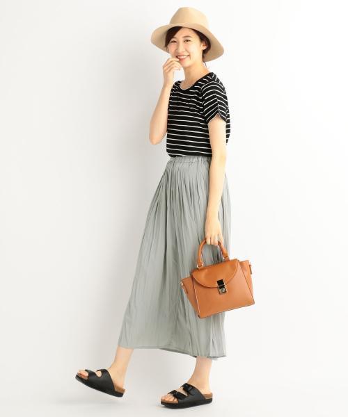 RAY CASSIN（レイカズン）の「消しプリーツスカンツ（その他パンツ・レディース・グレー/ネイビー/キナリ・FREE）」の2枚目の写真