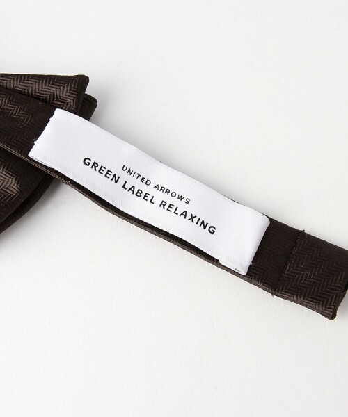 green label relaxing（グリーンレーベルリラクシング）の「ミニ ヘリンボーン ソリッド ボウタイ 蝶ネクタイ（蝶ネクタイ・メンズ・シルバー/ダークブラウン/ゴールド・FREE）」の10枚目の写真