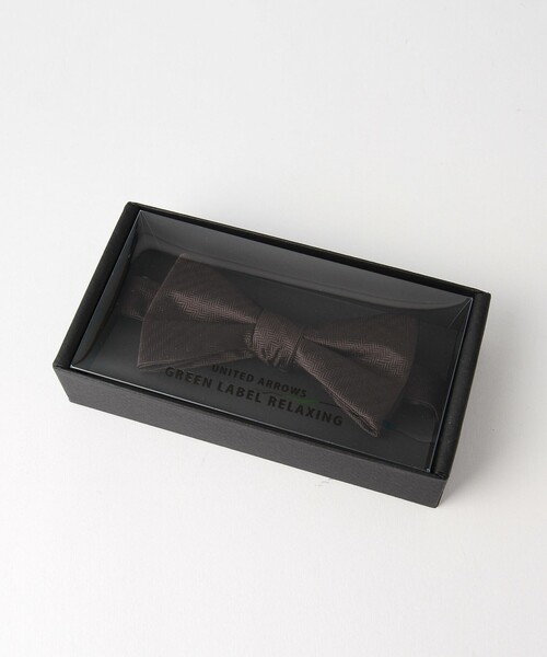 green label relaxing（グリーンレーベルリラクシング）の「ミニ ヘリンボーン ソリッド ボウタイ 蝶ネクタイ（蝶ネクタイ・メンズ・シルバー/ダークブラウン/ゴールド・FREE）」の7枚目の写真