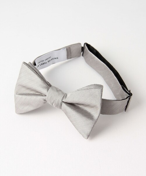 green label relaxing（グリーンレーベルリラクシング）の「ミニ ヘリンボーン ソリッド ボウタイ 蝶ネクタイ（蝶ネクタイ・メンズ・シルバー/ダークブラウン/ゴールド・FREE）」の4枚目の写真