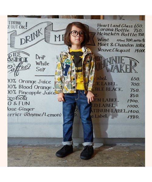 BREEZE（ブリーズ）の「フード付ワークジャケット（シャツ/ブラウス・キッズ・ベージュ/インディゴブルー/カーキ・80/90/130/140/100/120/95/110）」の4枚目の写真