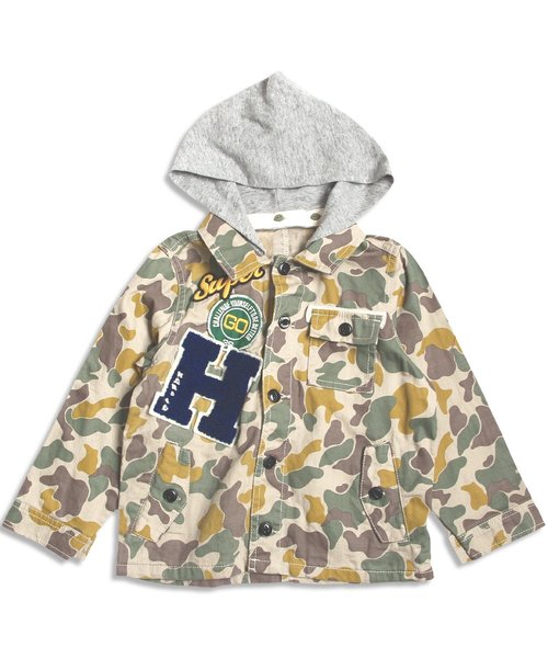 BREEZE（ブリーズ）の「フード付ワークジャケット（シャツ/ブラウス・キッズ・ベージュ/インディゴブルー/カーキ・80/90/130/140/100/120/95/110）」の16枚目の写真