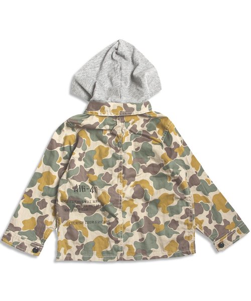 BREEZE（ブリーズ）の「フード付ワークジャケット（シャツ/ブラウス・キッズ・ベージュ/インディゴブルー/カーキ・80/90/130/140/100/120/95/110）」の11枚目の写真