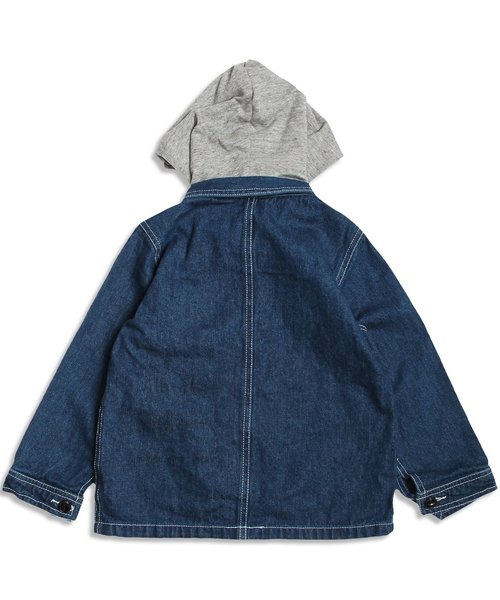 BREEZE（ブリーズ）の「フード付ワークジャケット（シャツ/ブラウス・キッズ・ベージュ/インディゴブルー/カーキ・80/90/130/140/100/120/95/110）」の12枚目の写真