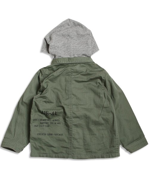 BREEZE（ブリーズ）の「フード付ワークジャケット（シャツ/ブラウス・キッズ・ベージュ/インディゴブルー/カーキ・80/90/130/140/100/120/95/110）」の13枚目の写真