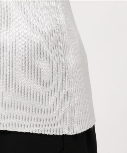 laboratory work(ラボラトリーワーク)の「リヨセル混リブVネックプルオーバー(ニット/セーター・レディース・オフホワイト/杢グレー/グレー系その他/ホワイト系その他/キャメル/ブラック・MEDIUM)」の9枚目の写真
