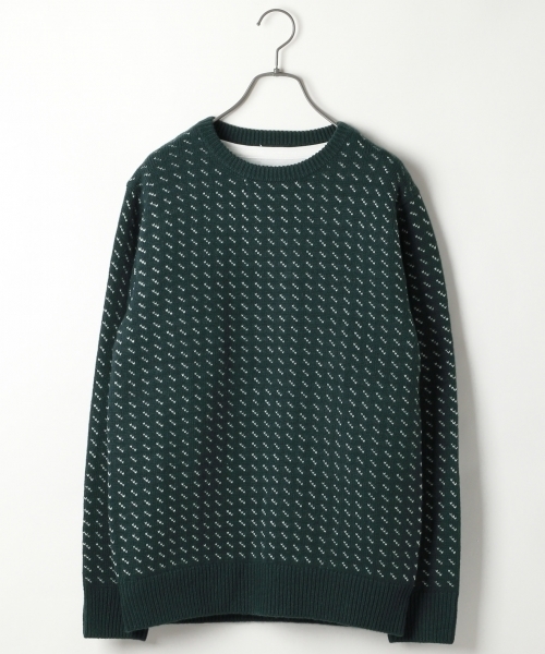 RAGEBLUE（レイジブルー）の「柄ジャガードニットクルー/737615（ニット/セーター・メンズ・ブラック/レッド/グリーン・MEDIUM/LARGE）」の3枚目の写真