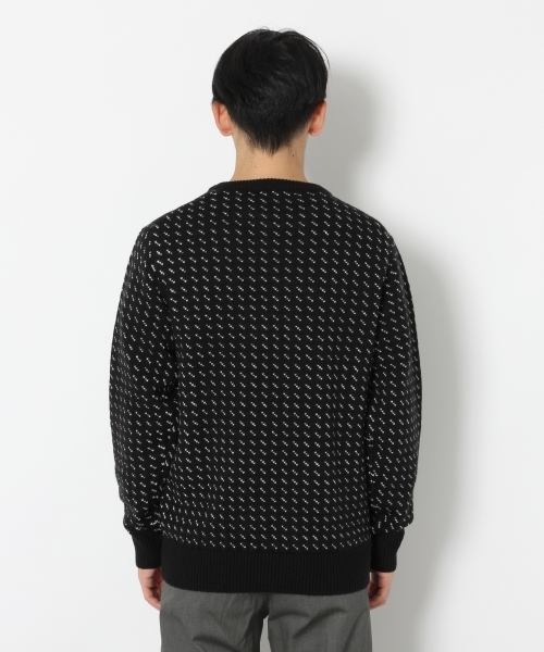 RAGEBLUE（レイジブルー）の「柄ジャガードニットクルー/737615（ニット/セーター・メンズ・ブラック/レッド/グリーン・MEDIUM/LARGE）」の6枚目の写真