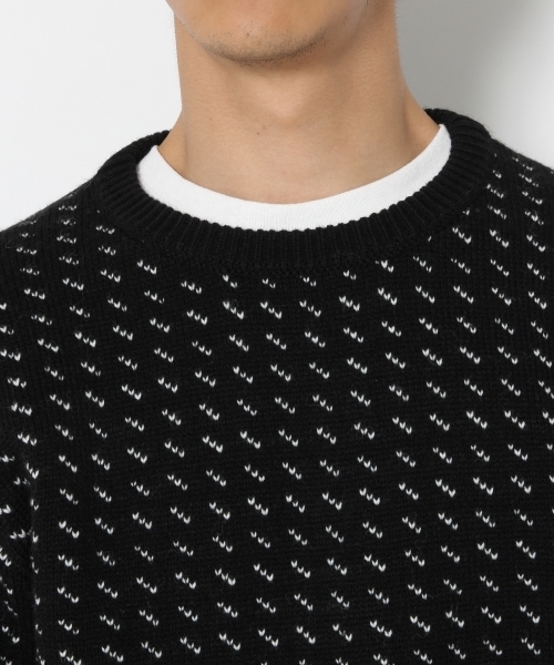 RAGEBLUE（レイジブルー）の「柄ジャガードニットクルー/737615（ニット/セーター・メンズ・ブラック/レッド/グリーン・MEDIUM/LARGE）」の14枚目の写真