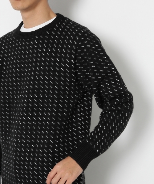 RAGEBLUE（レイジブルー）の「柄ジャガードニットクルー/737615（ニット/セーター・メンズ・ブラック/レッド/グリーン・MEDIUM/LARGE）」の13枚目の写真