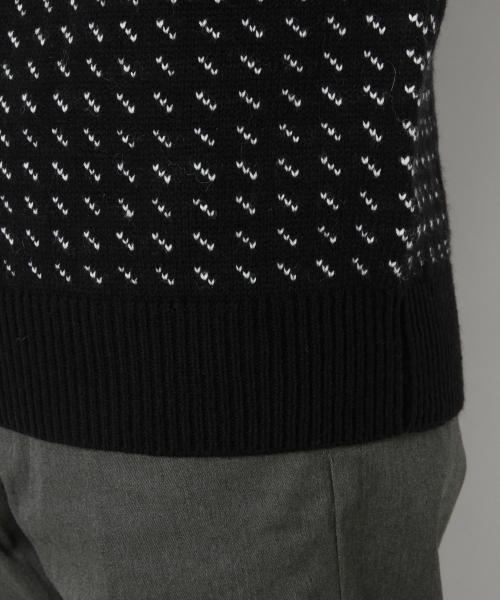 RAGEBLUE（レイジブルー）の「柄ジャガードニットクルー/737615（ニット/セーター・メンズ・ブラック/レッド/グリーン・MEDIUM/LARGE）」の11枚目の写真