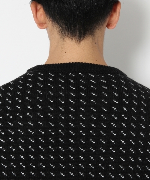 RAGEBLUE（レイジブルー）の「柄ジャガードニットクルー/737615（ニット/セーター・メンズ・ブラック/レッド/グリーン・MEDIUM/LARGE）」の10枚目の写真