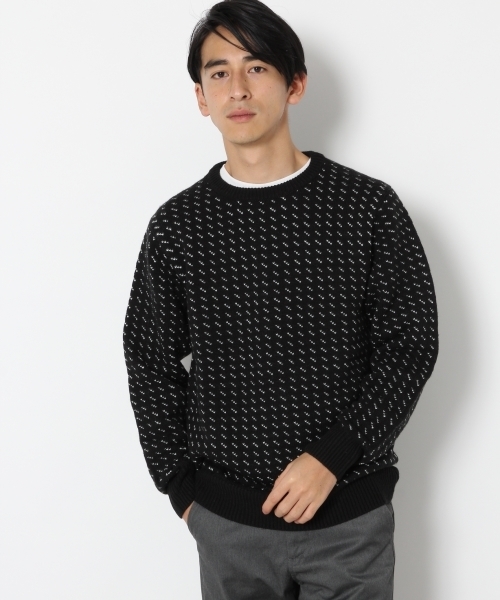 RAGEBLUE（レイジブルー）の「柄ジャガードニットクルー/737615（ニット/セーター・メンズ・ブラック/レッド/グリーン・MEDIUM/LARGE）」の17枚目の写真