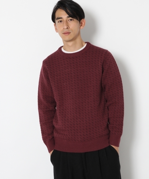 RAGEBLUE（レイジブルー）の「柄ジャガードニットクルー/737615（ニット/セーター・メンズ・ブラック/レッド/グリーン・MEDIUM/LARGE）」の16枚目の写真