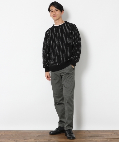 RAGEBLUE（レイジブルー）の「柄ジャガードニットクルー/737615（ニット/セーター・メンズ・ブラック/レッド/グリーン・MEDIUM/LARGE）」の5枚目の写真