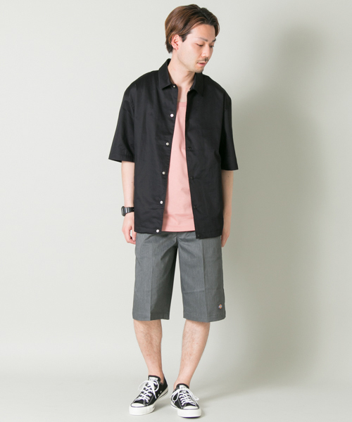 URBAN RESEARCH（アーバンリサーチ）の「URiD コットンサテン リラックスコーチシャツジャケット（シャツ/ブラウス・メンズ・ライトブルー/ベージュ系その他/ブラック・MEDIUM/LARGE）」の19枚目の写真