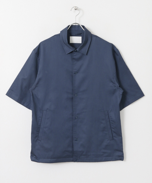 URBAN RESEARCH（アーバンリサーチ）の「URiD コットンサテン リラックスコーチシャツジャケット（シャツ/ブラウス・メンズ・ライトブルー/ベージュ系その他/ブラック・MEDIUM/LARGE）」の11枚目の写真