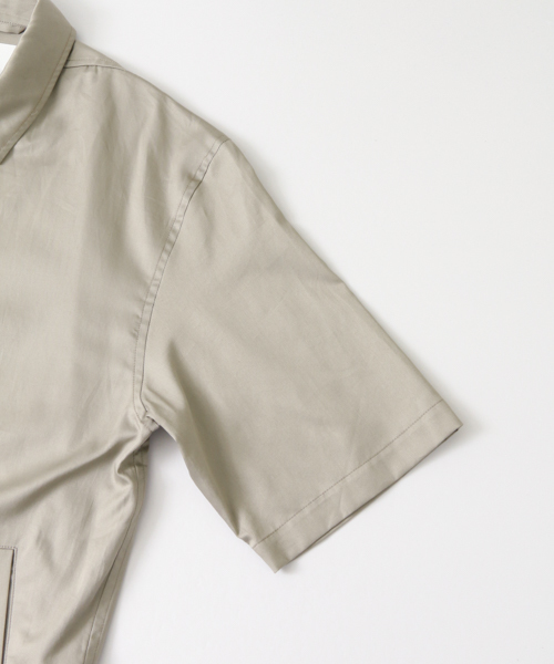 URBAN RESEARCH（アーバンリサーチ）の「URiD コットンサテン リラックスコーチシャツジャケット（シャツ/ブラウス・メンズ・ライトブルー/ベージュ系その他/ブラック・MEDIUM/LARGE）」の14枚目の写真