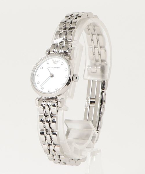 EMPORIO ARMANI（エンポリオアルマーニ）の「エンポリオ・アルマーニ 腕時計 レディース アナログ ステンレス AR1961（アナログ腕時計・レディース・シルバー×ブルー・FREE）」の5枚目の写真