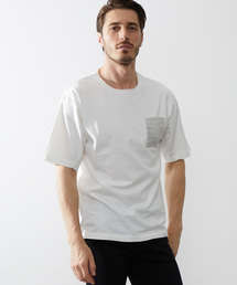 wjk black | 【wjk black】≪STUDIOUS限定≫ガーメントダイスウェードポケットTee(Tシャツ/カットソー)